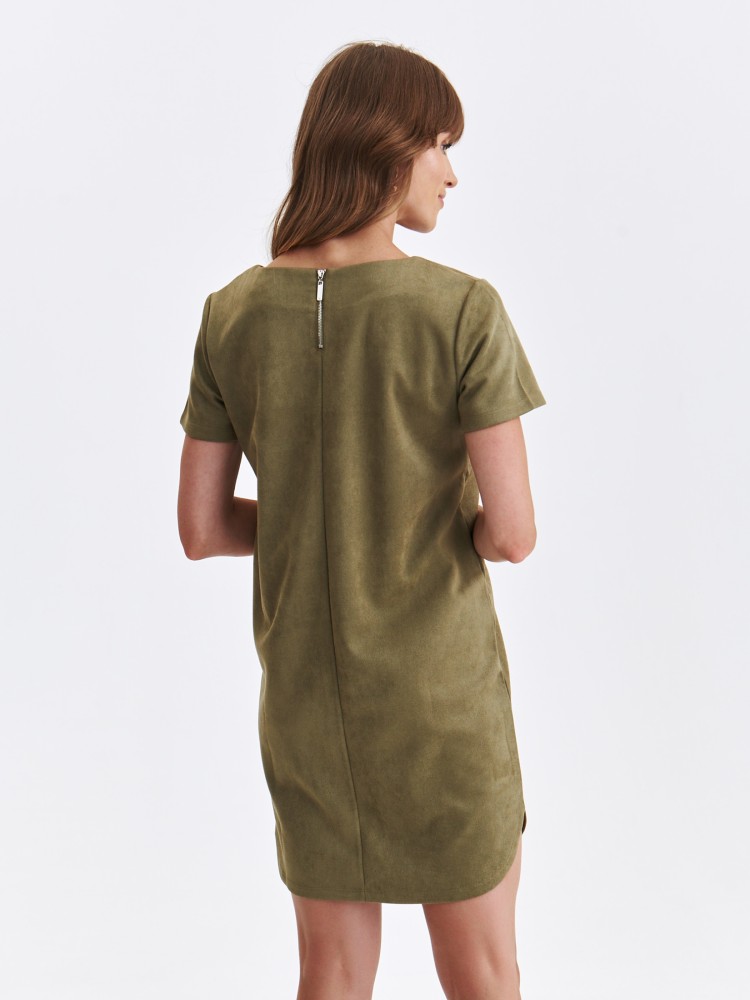 Sukienka khaki o prostym kroju Sukienka khaki o prostym kroju