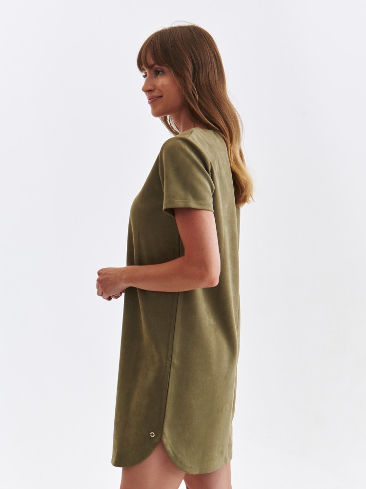 Sukienka khaki o prostym kroju Sukienka khaki o prostym kroju
