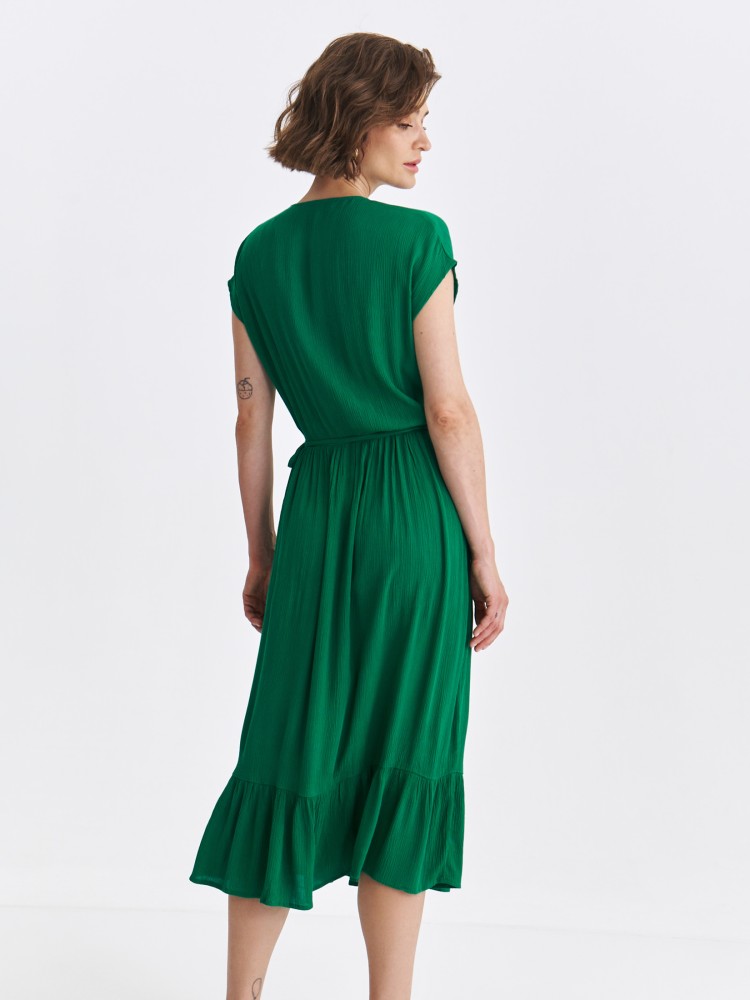 Sukienka midi z kopertowym dekoltem