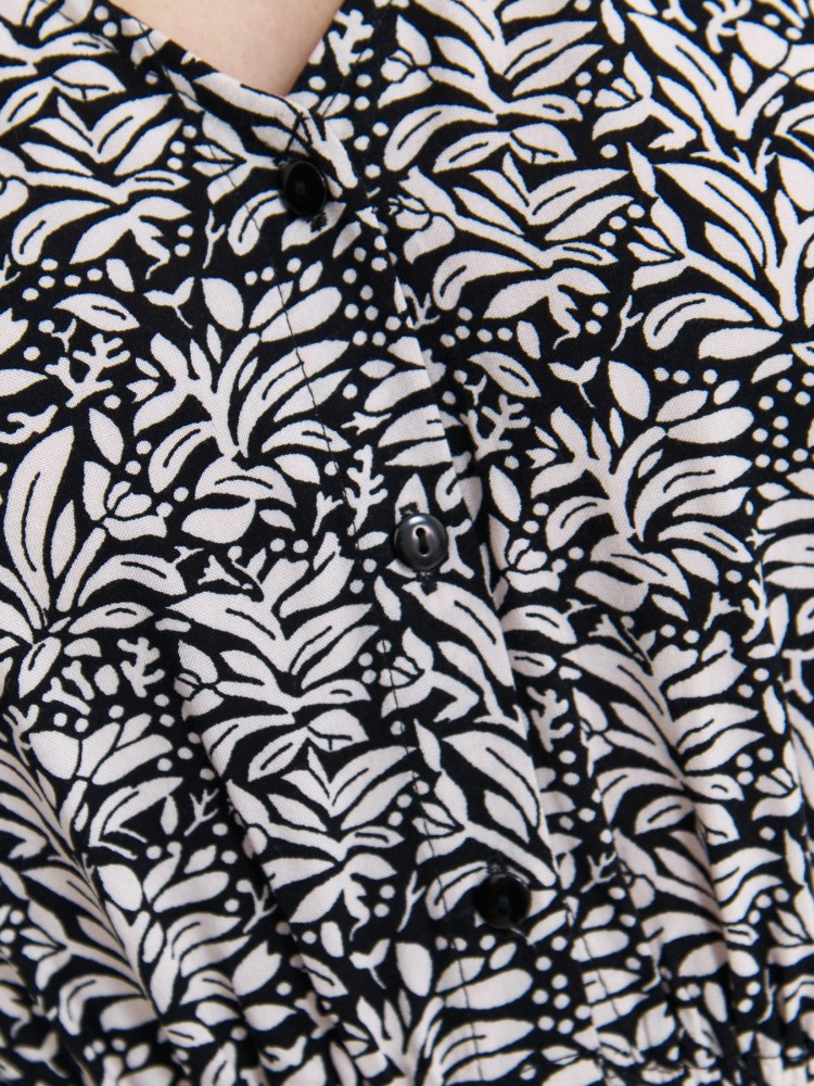 Sukienka midi w roślinny nadruk