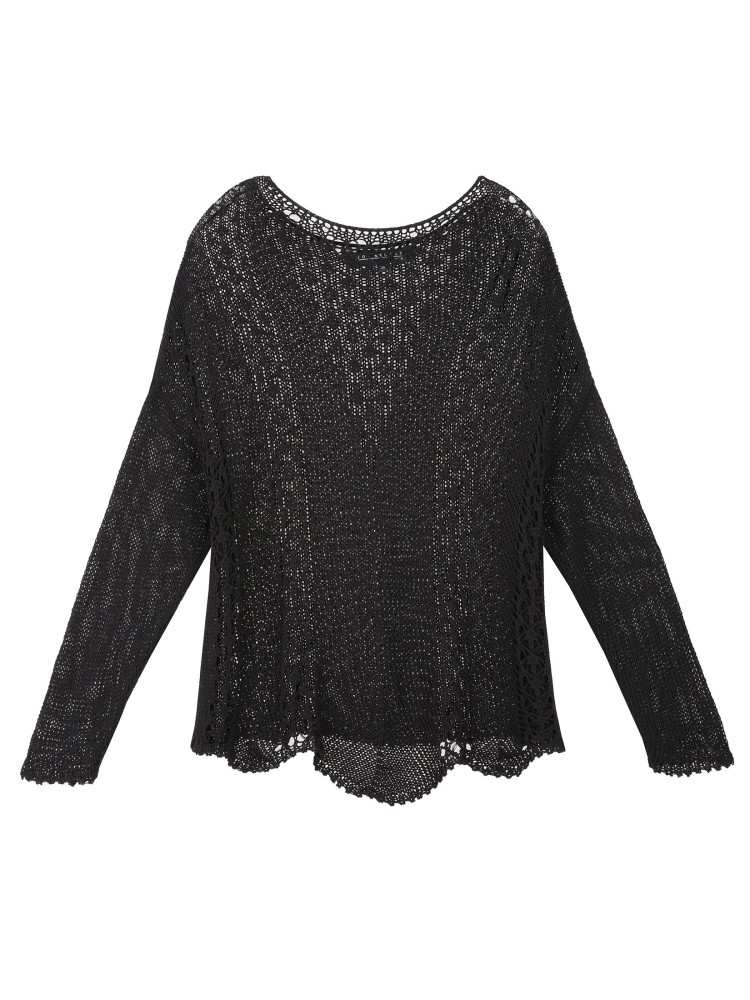 Ażurowy sweter damski