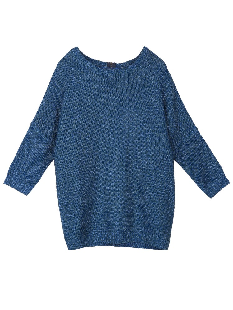 Luźny sweter z zamkiem