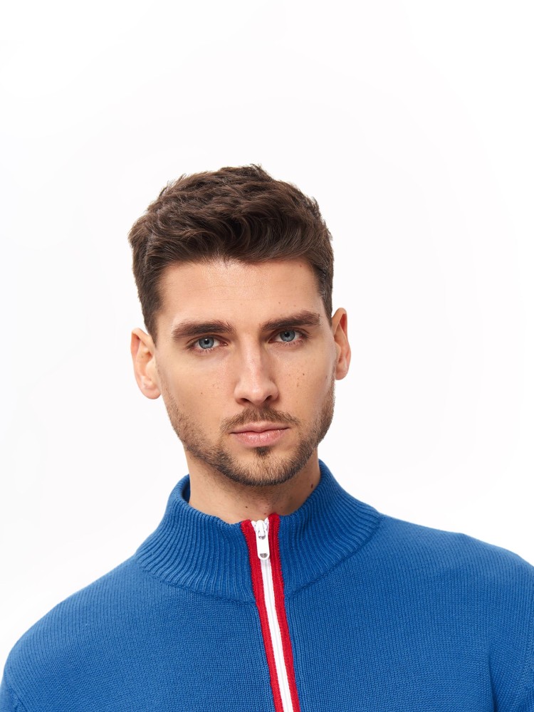 Sweter rozpinany ze stójką