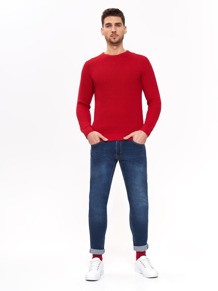 Sweter z grubej przędzy