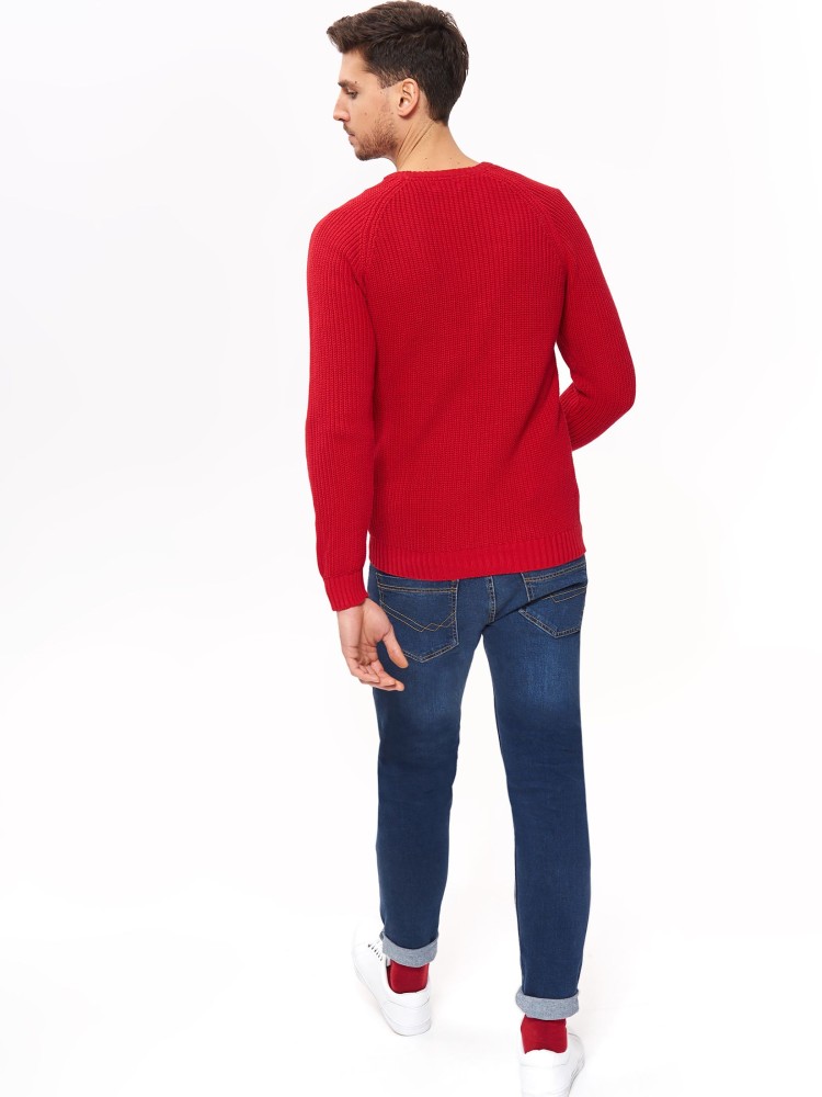 Sweter z grubej przędzy