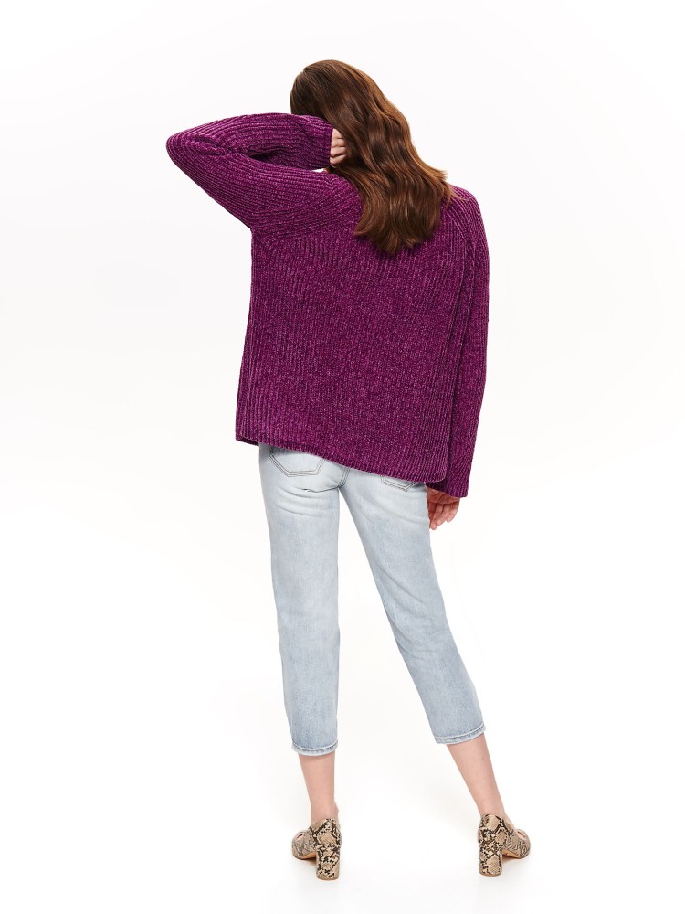 Szenilowy sweter damski