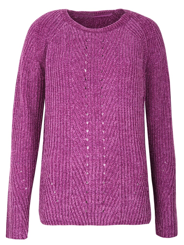 Szenilowy sweter damski