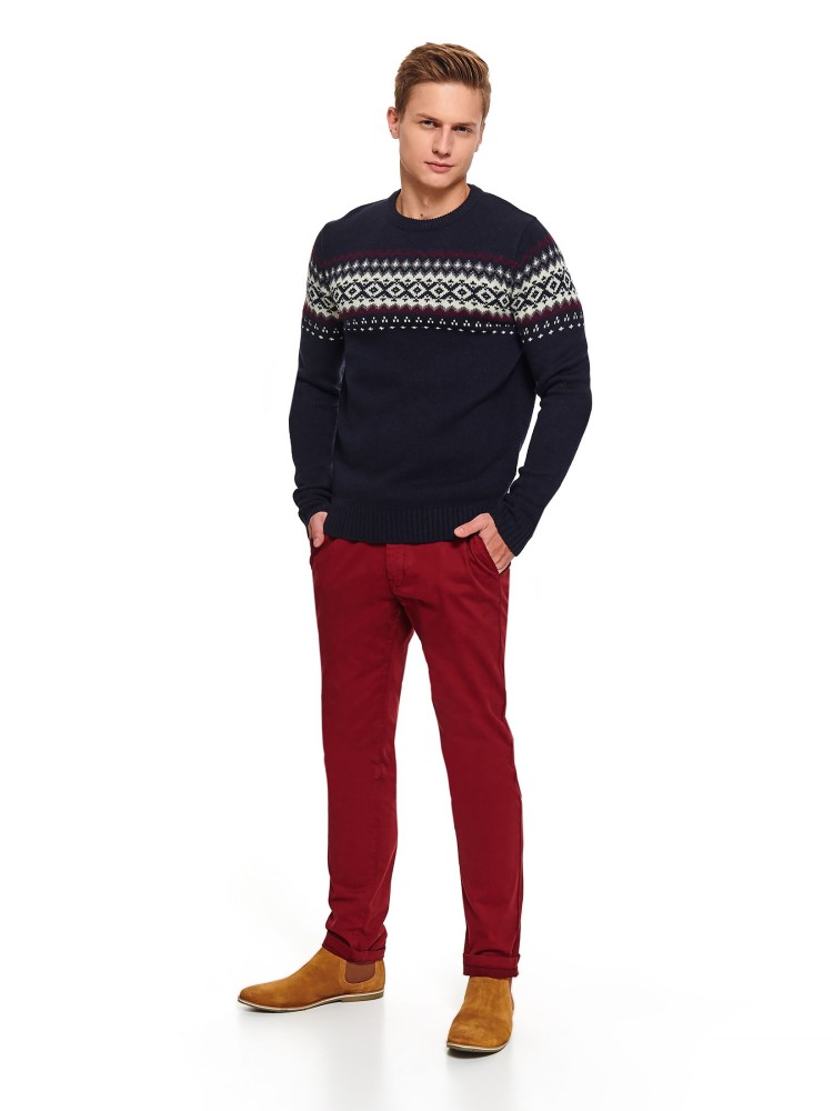 Sweter z norweskim wzorem