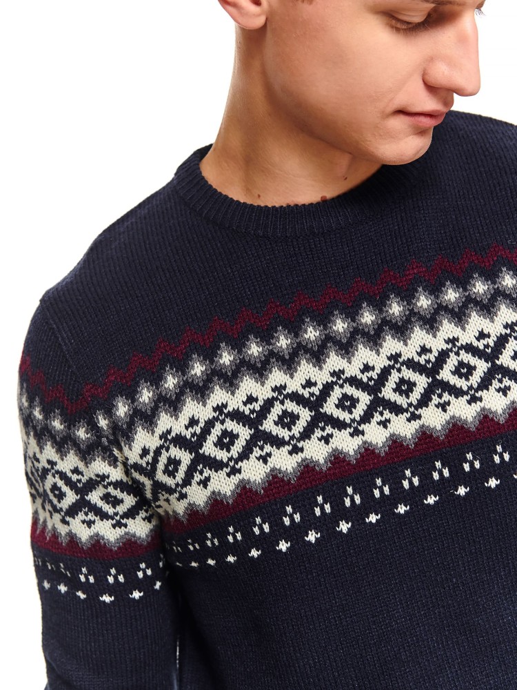 Sweter z norweskim wzorem