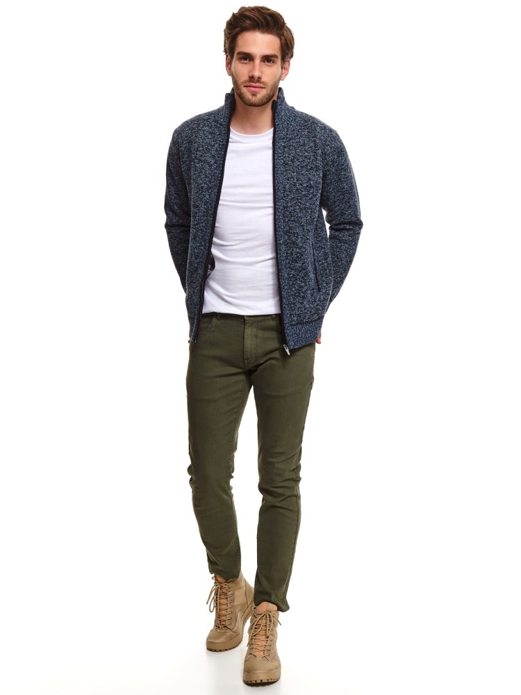 Kardigan z polarem w środku