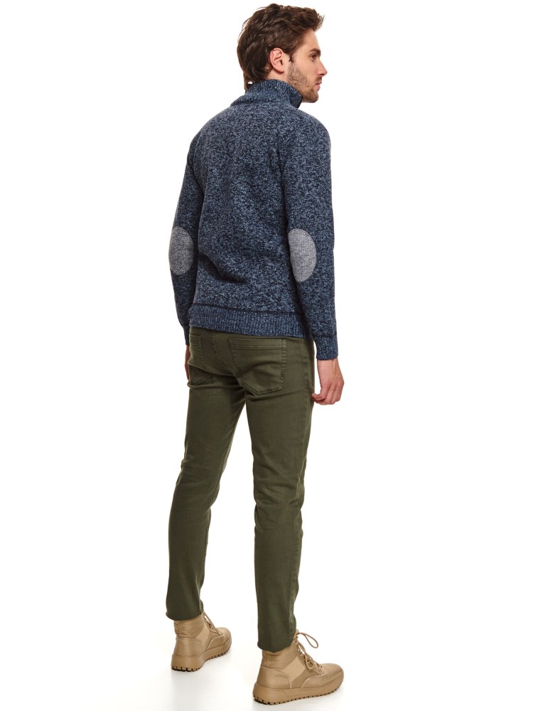 Kardigan z polarem w środku