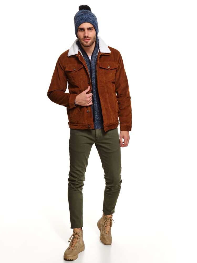 Kardigan z polarem w środku