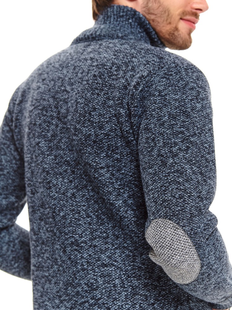 Kardigan z polarem w środku