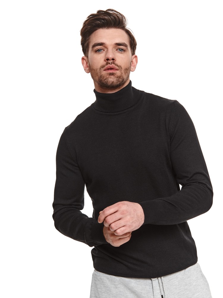 Sweter golf z miękkiej dzianiny