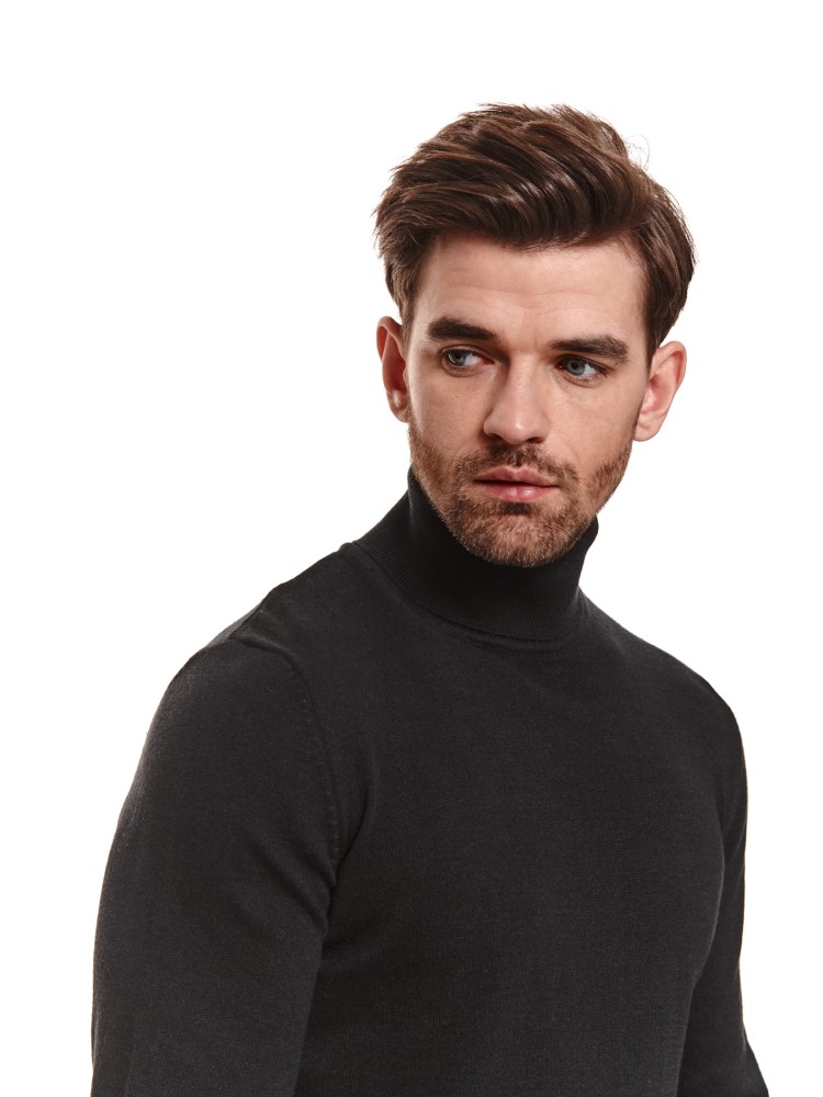 Sweter golf z miękkiej dzianiny