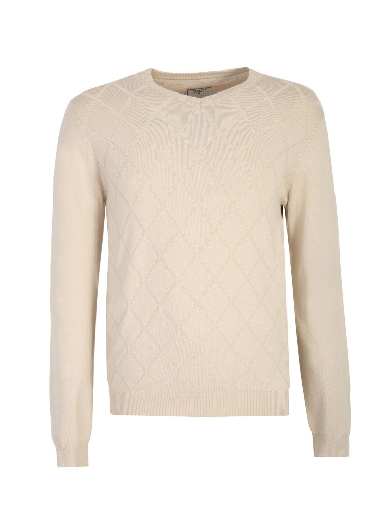 Sweter w żakardowy wzór z miękkiej dzianiny