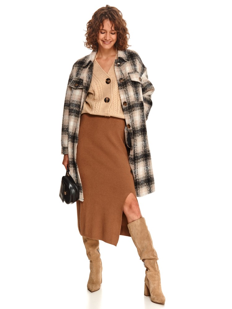 Pudełkowy kardigan z przeplotami