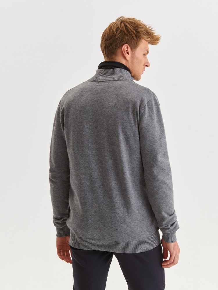 Kardigan wzorzysty w jodełkę