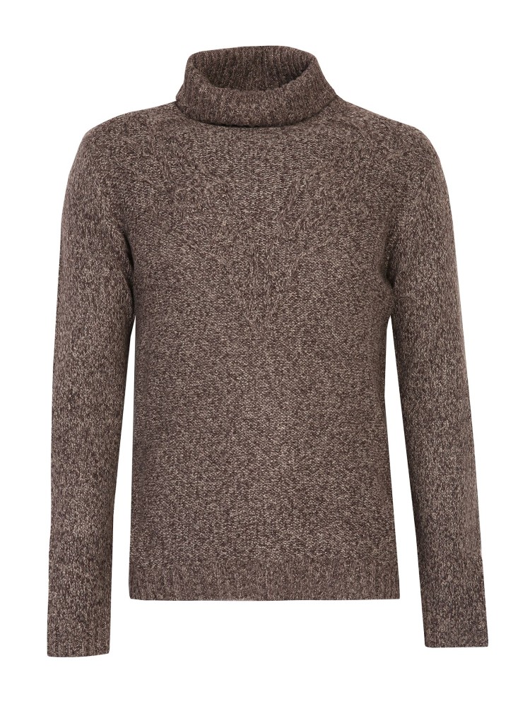 Golf otulający z wyszywanym wzorem