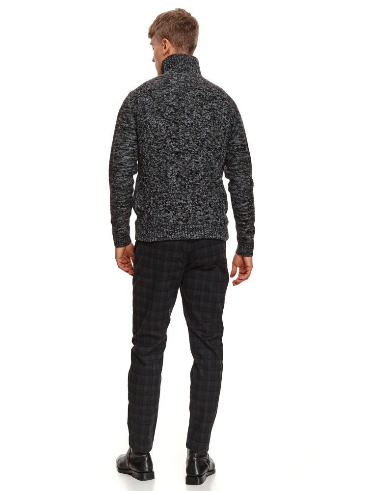 Ocieplany kardigan ze stójką