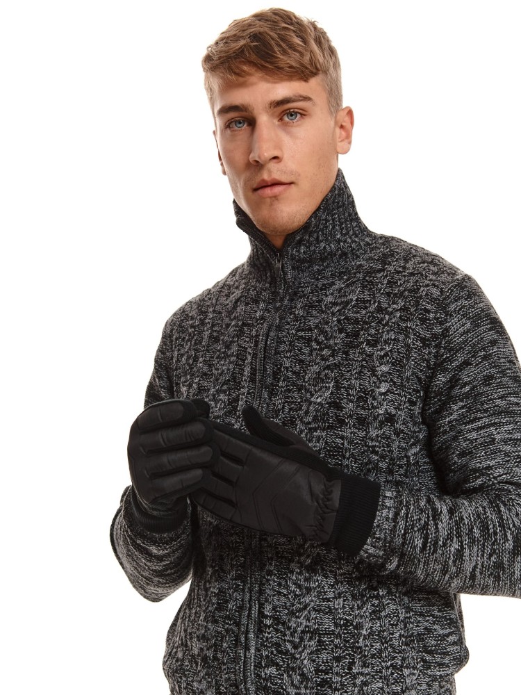 Ocieplany kardigan ze stójką