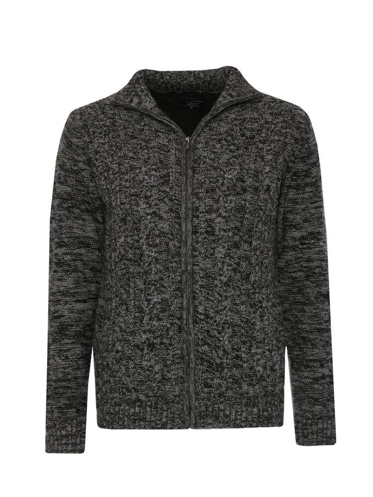 Ocieplany kardigan ze stójką