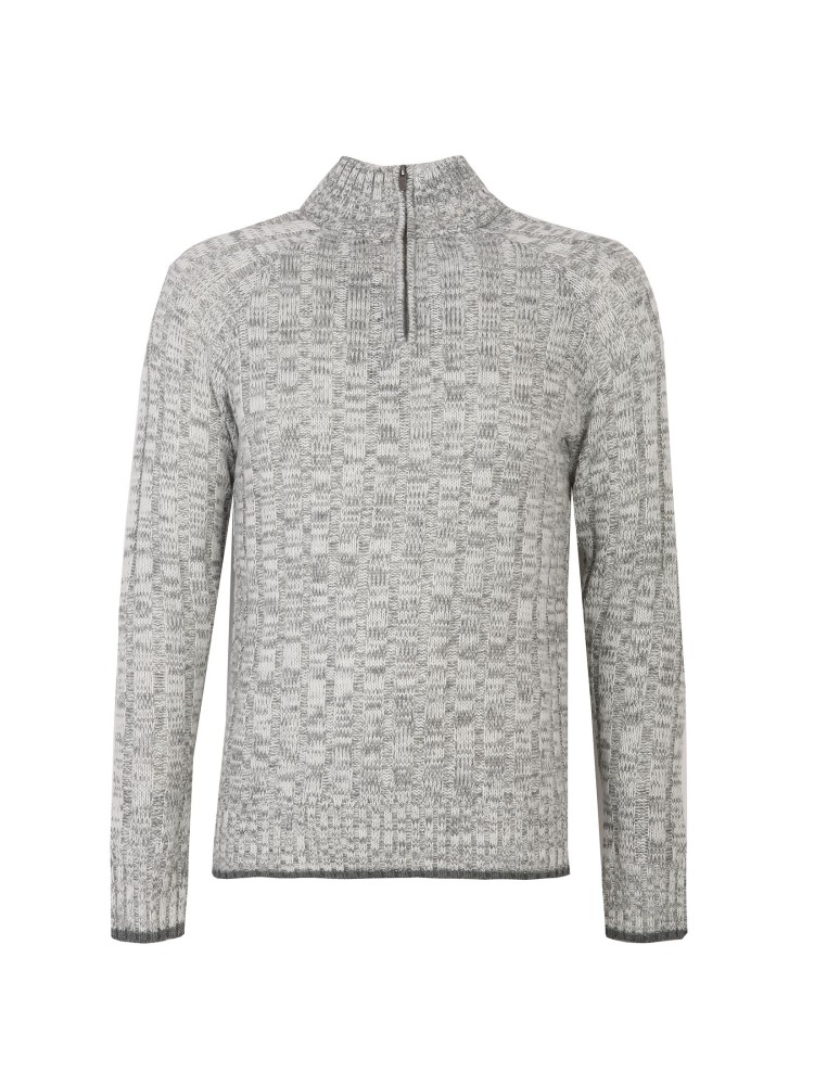 Sweter ze stójką z przeplotami