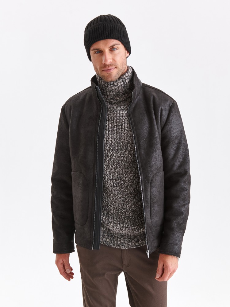 Otulający golf z melanżowej dzianiny