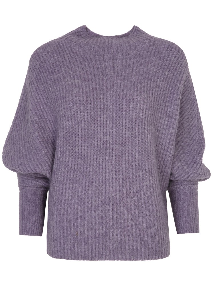 Luźny sweter ze stójką