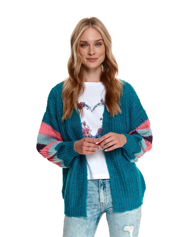 トップス TELFAR Cardigan Kardigan długi rękaw różowy - SSW3484RO kardigan długi rękaw