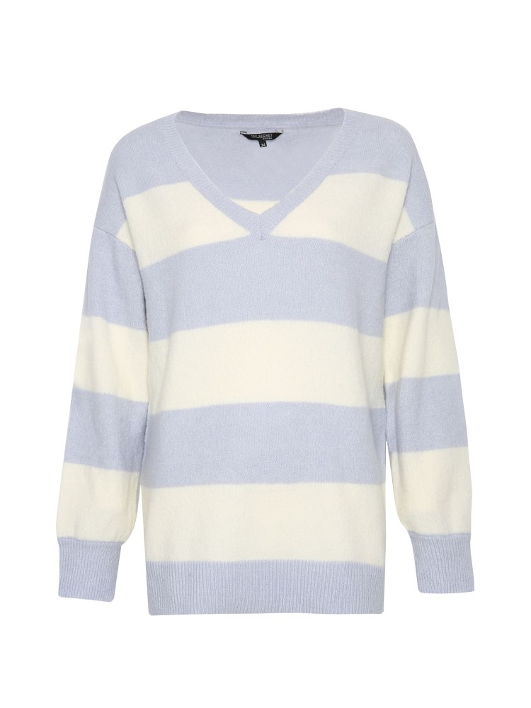 Sweter w szerokie pasy