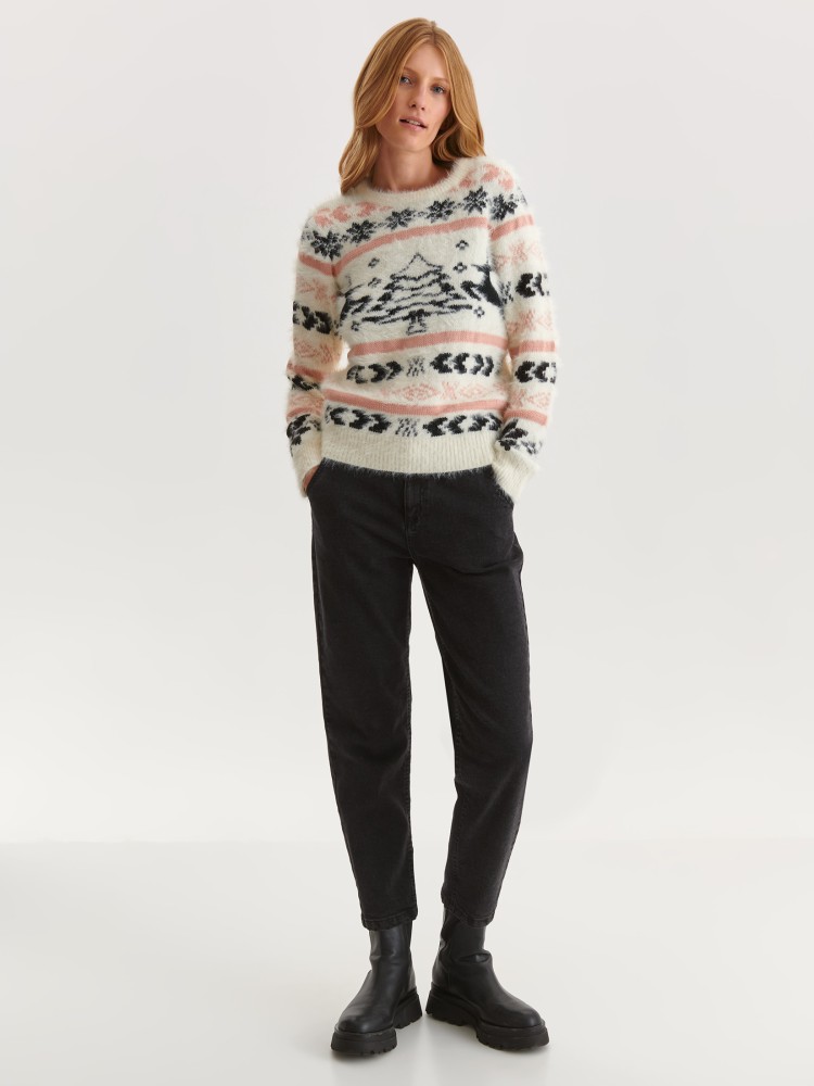 Sweter damski z  motywem zimowym