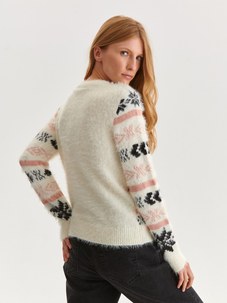 Sweter damski z  motywem zimowym