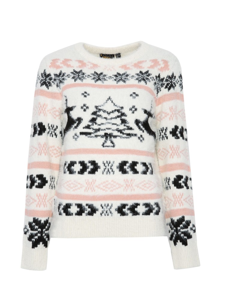 Sweter damski z  motywem zimowym