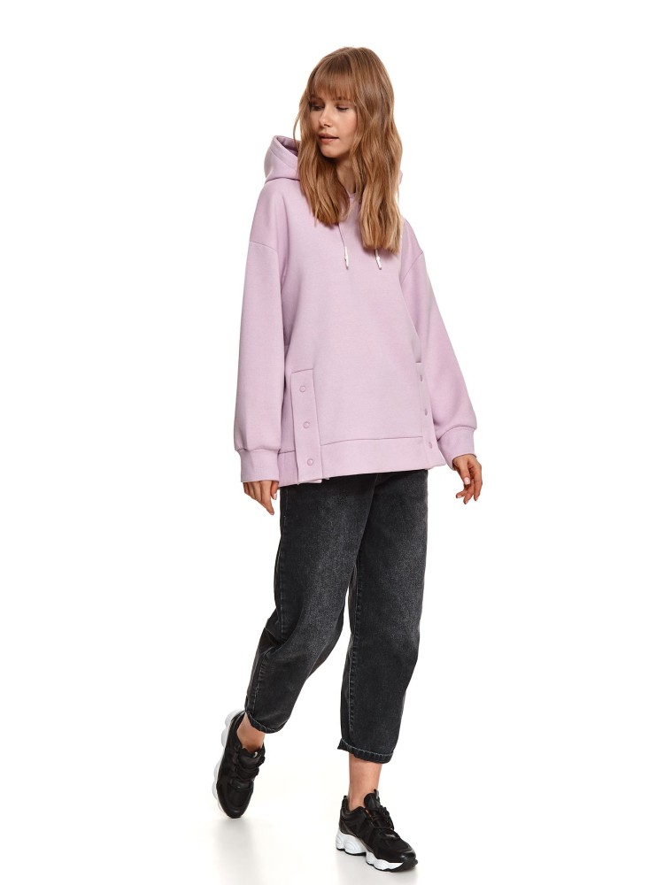 Długa nierozpinana bluza damska z kapturem, oversize