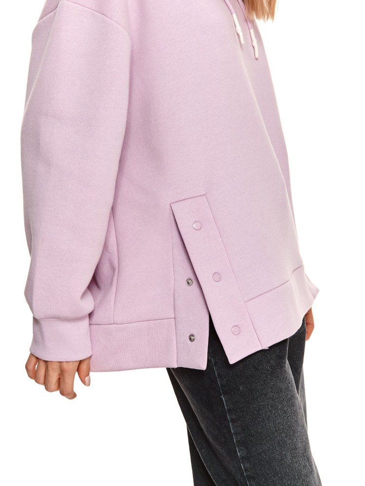 Długa nierozpinana bluza damska z kapturem, oversize