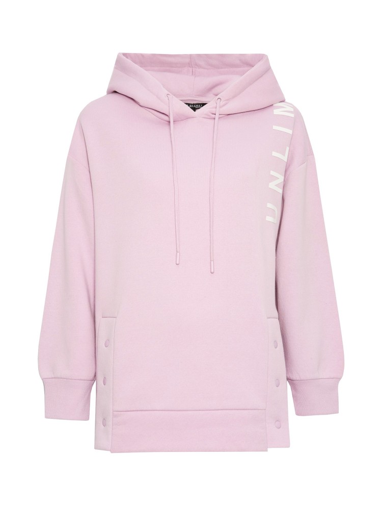 Długa nierozpinana bluza damska z kapturem, oversize