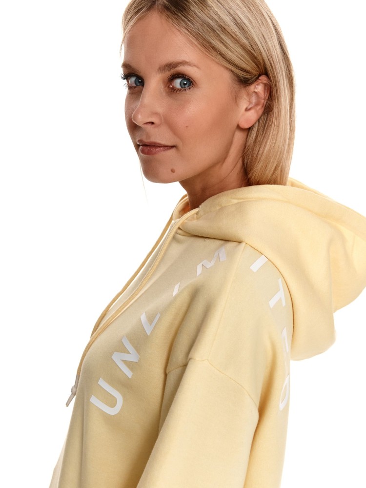 Długa nierozpinana bluza damska z kapturem