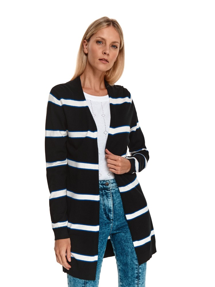 Długi kardigan w pasy