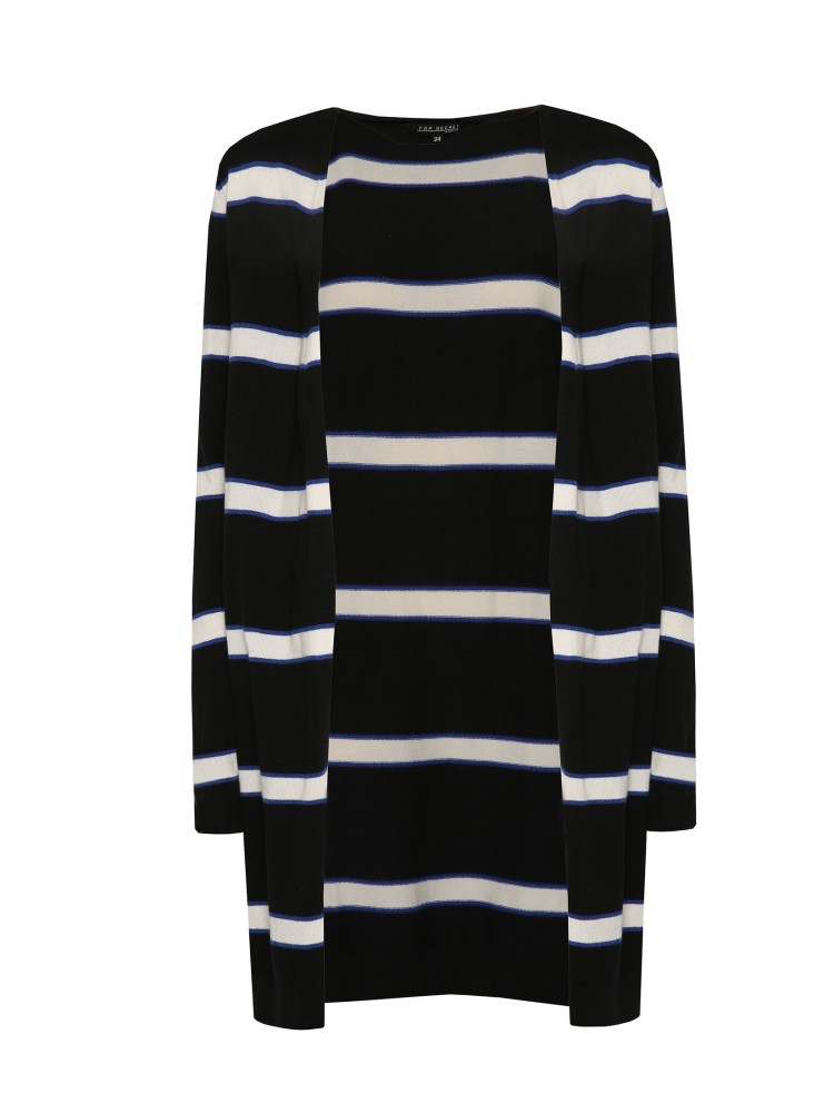 Długi kardigan w pasy