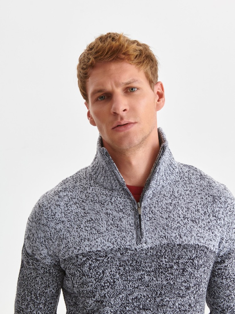 Ciepły sweter na suwak