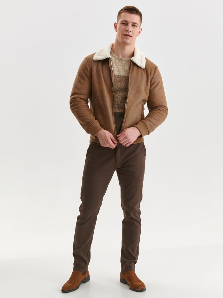 Ciepły sweter z melanżowanej dzianiny