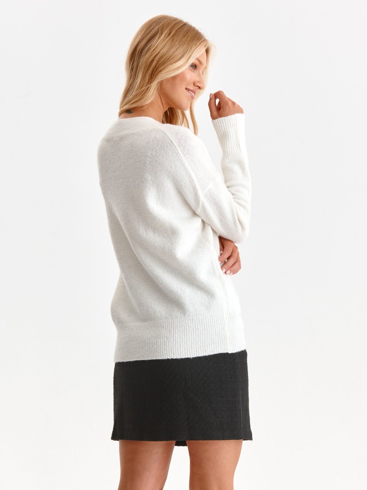 Sweter oversize z dekoltem w serek Sweter oversize z dekoltem w serek