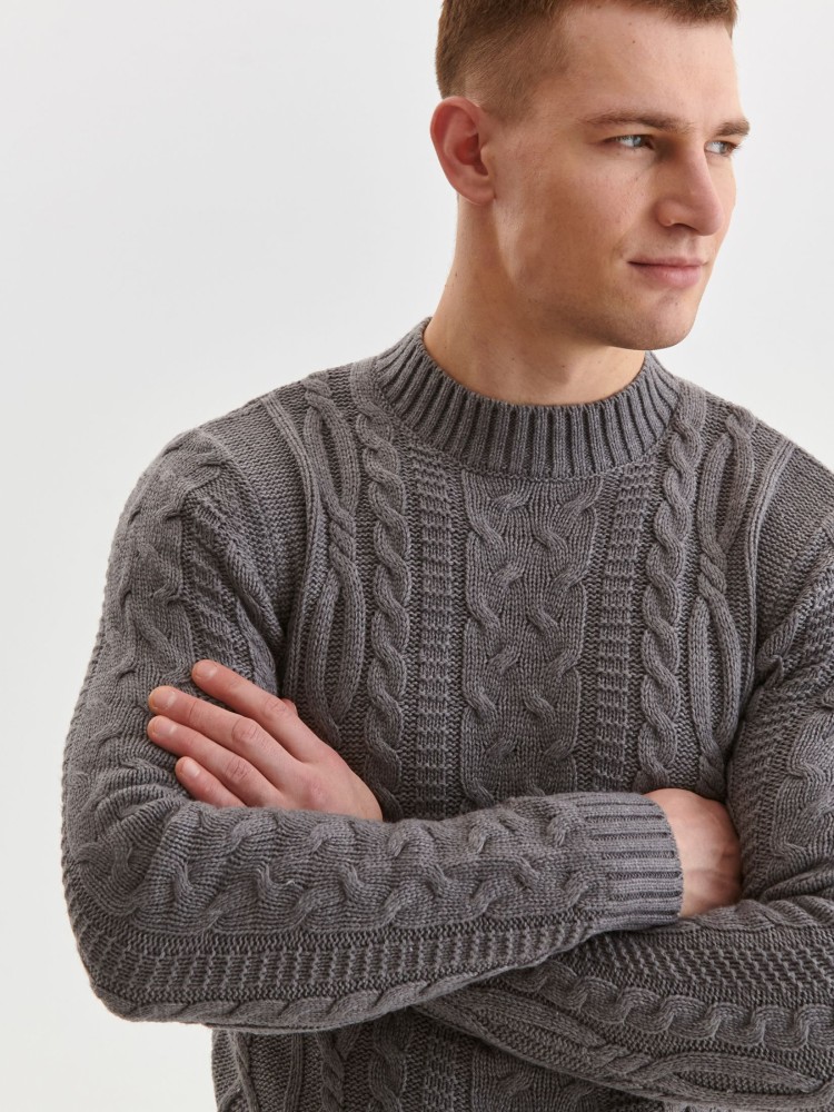 Ciepły sweter z półgolfem