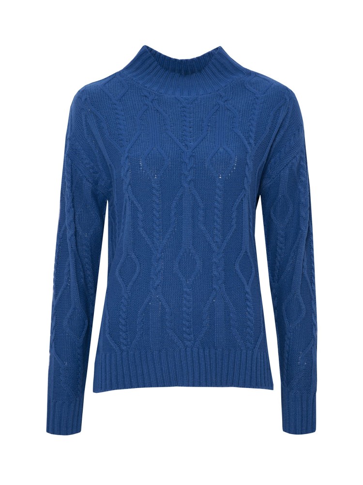 Sweter z półgolfem z warkoczowym splotem Sweter z półgolfem z warkoczowym splotem