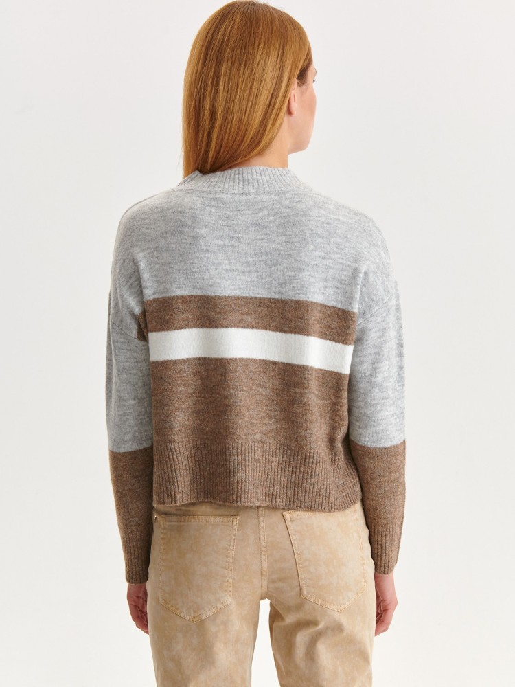 Krótki sweter w blok kolorystyczny Krótki sweter w blok kolorystyczny
