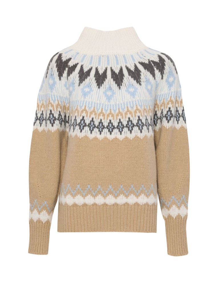 Sweter z półgolfem we wzór Sweter z półgolfem we wzór