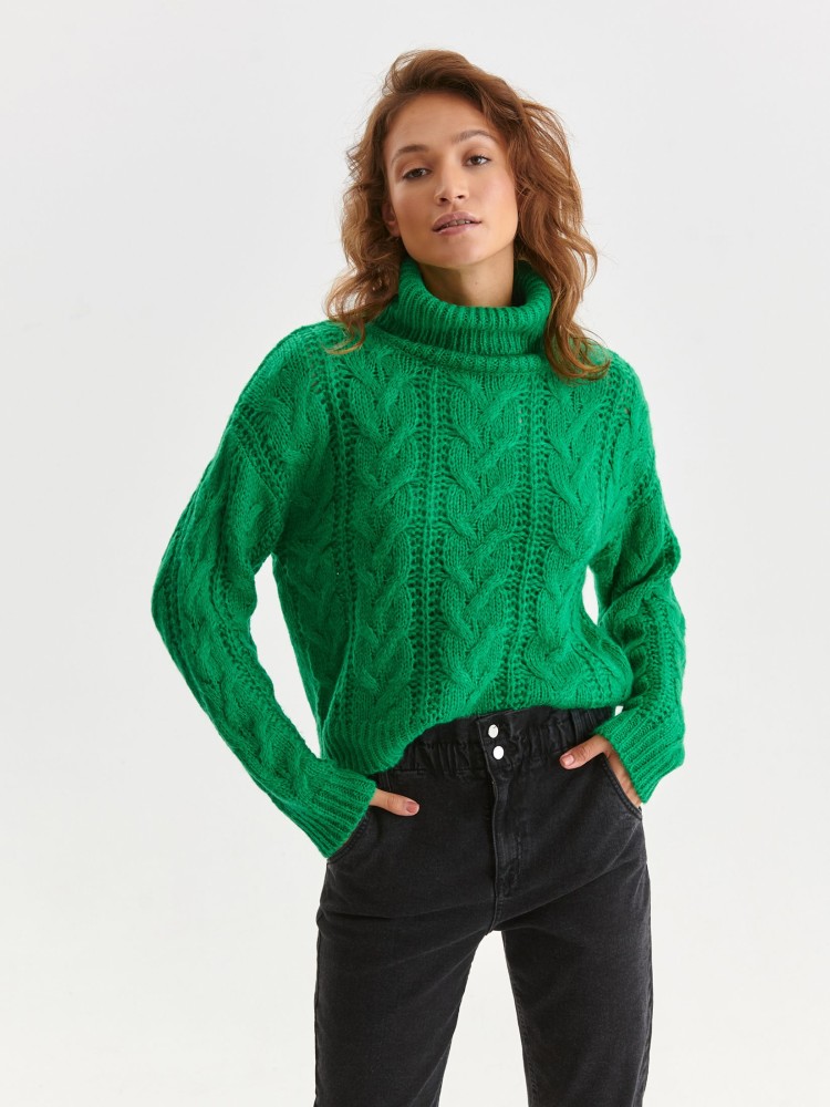 Ciepły sweter z golfem