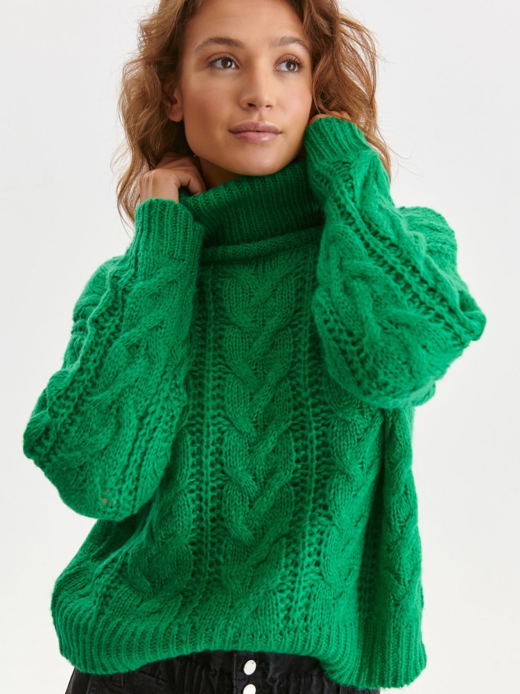 Ciepły sweter z golfem