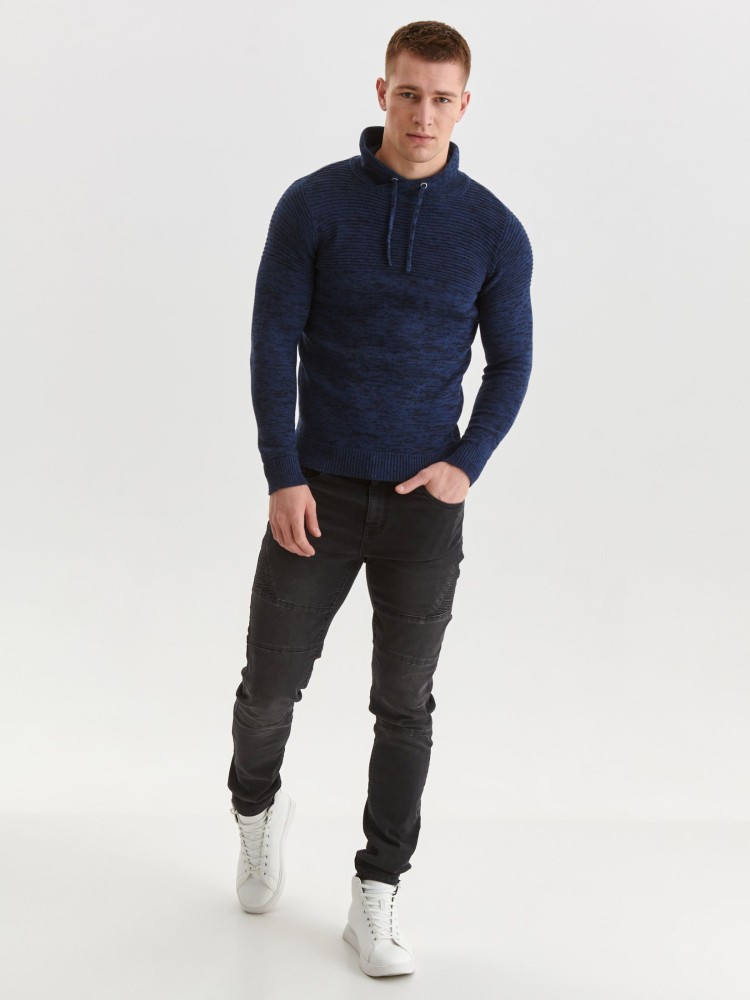 Sweter z szalowym kołnierzem